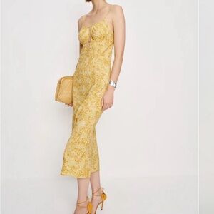 Reformation Zia dress in Golden Meadow size L